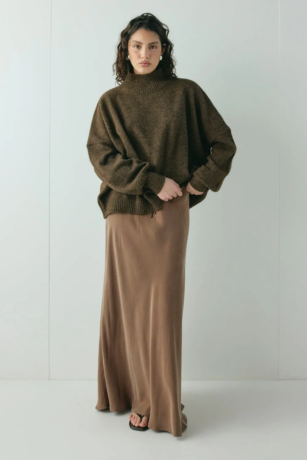 Elodie Maxi Skirt Brown sold by Verge Girl product image thumbnail 5