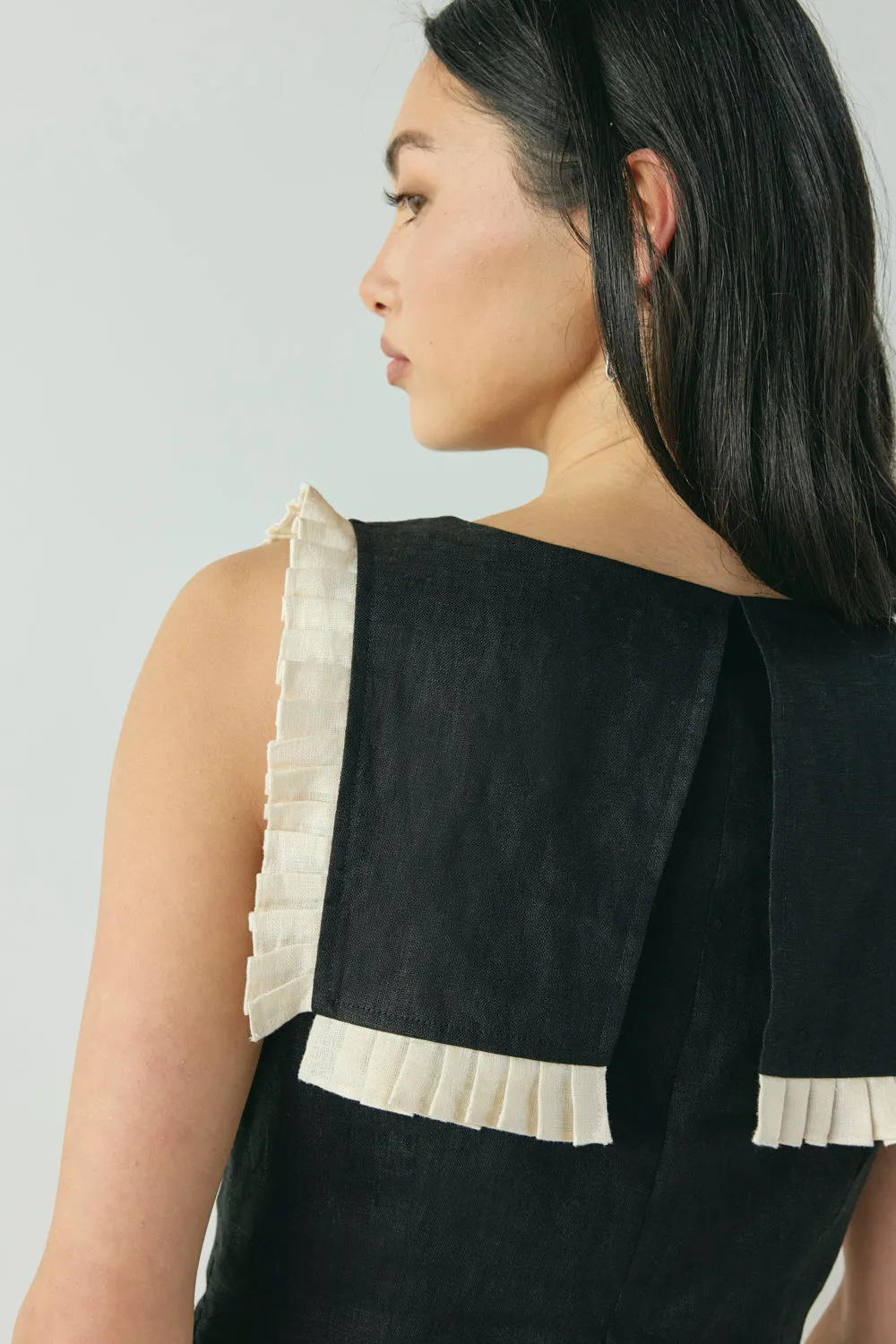 Indra Linen Top Black sold by Verge Girl product image thumbnail 2