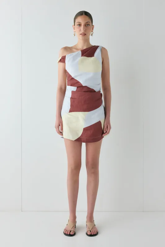 Milly Linen Mini Dress Muna made by Verge Girl
