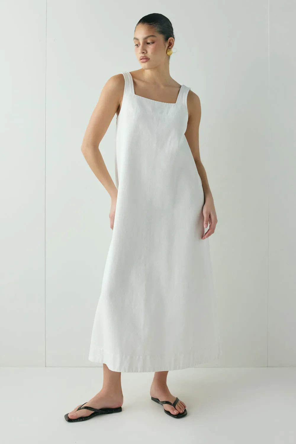 Amity Denim Midi Dress White sold by Verge Girl product image thumbnail 4