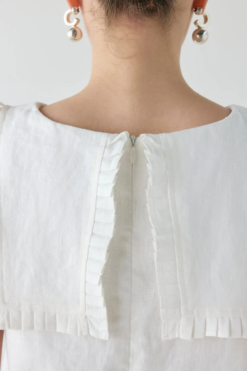 Agnes Linen Mini Dress White sold by Verge Girl product image thumbnail 5