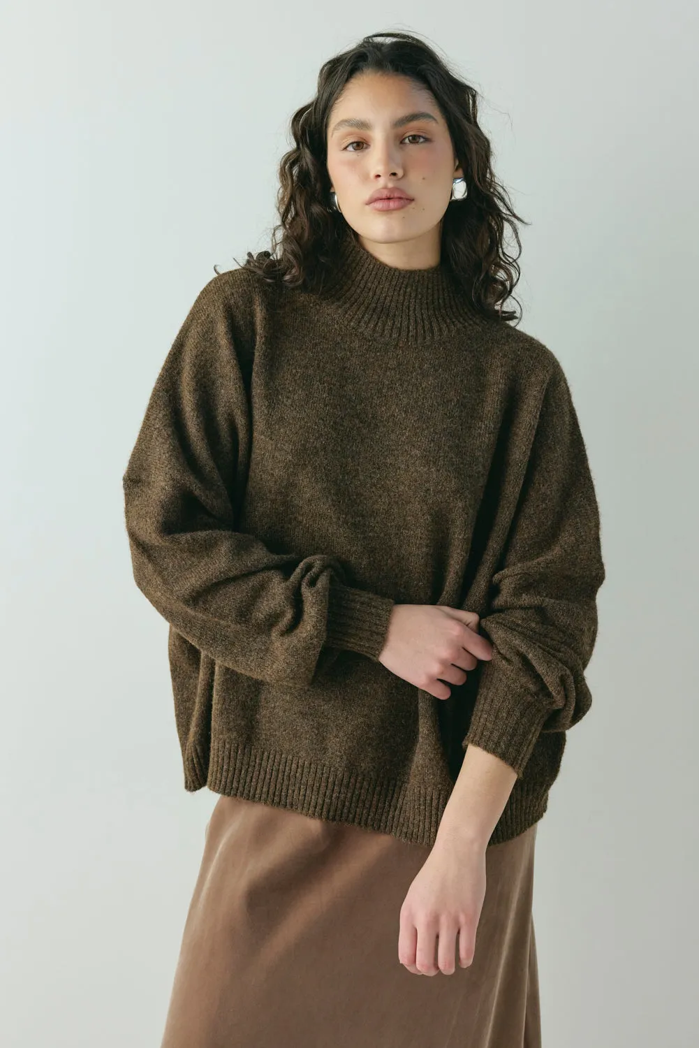 Yumi Knit Jumper Coffee sold by Verge Girl product image thumbnail 4
