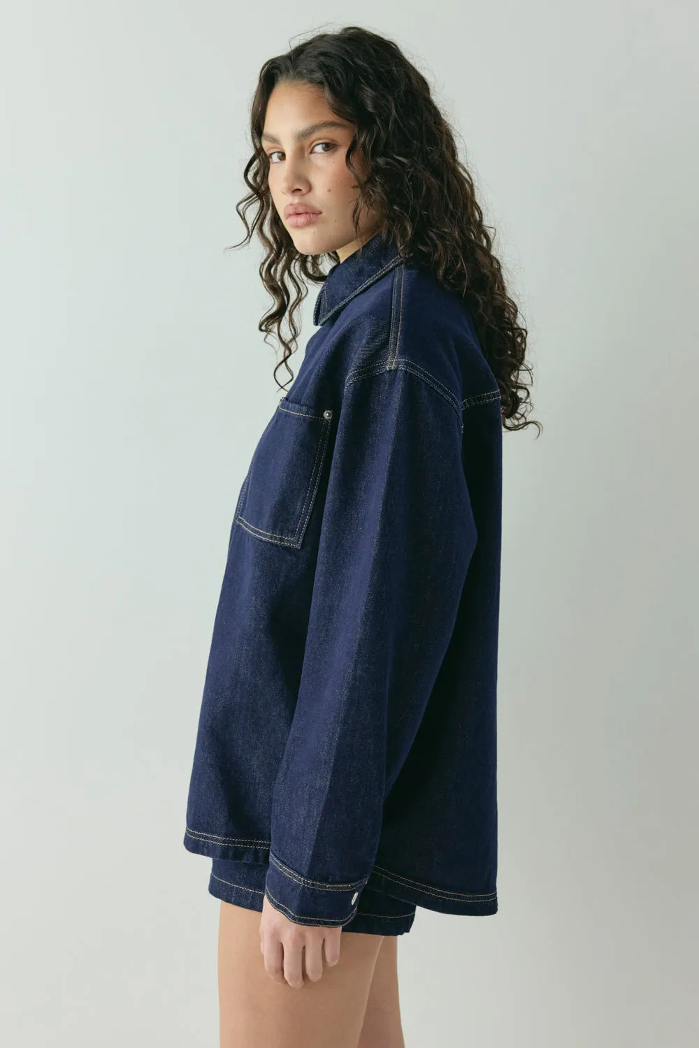 Jac Denim Utility Shirt Indigo sold by Verge Girl product image thumbnail 5