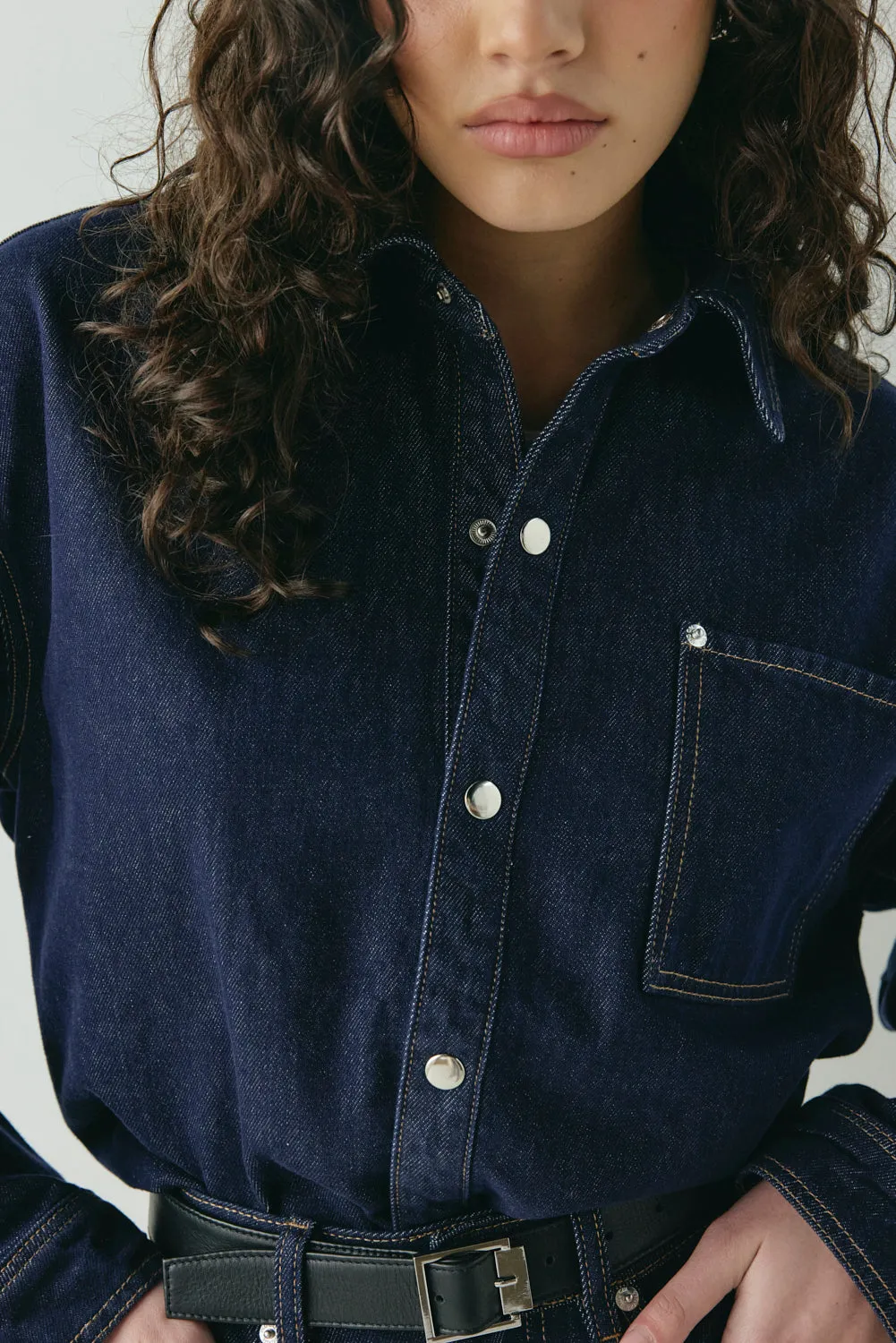 Jac Denim Utility Shirt Indigo sold by Verge Girl product image thumbnail 4