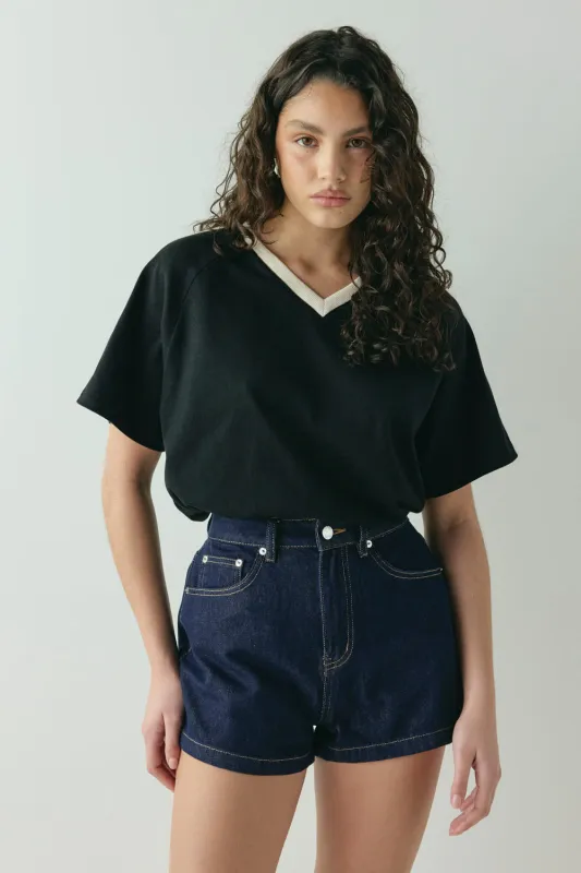 Rhea Denim Shorts Indigo sold by Verge Girl