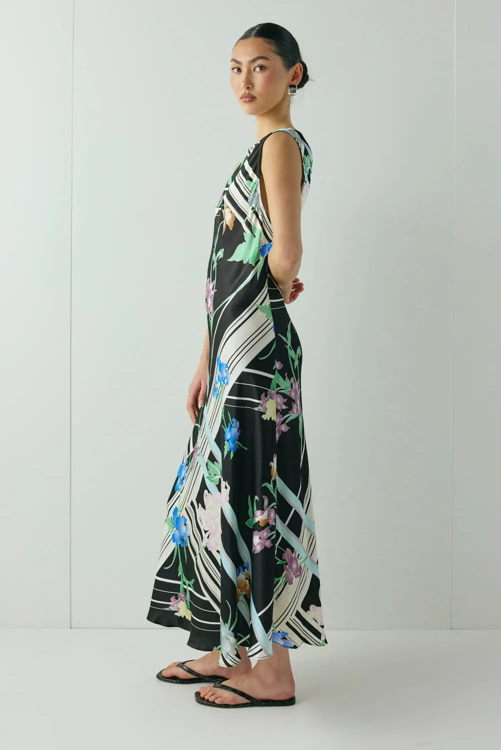 Axelle Satin Midi Dress Zari sold by Verge Girl product image thumbnail 5