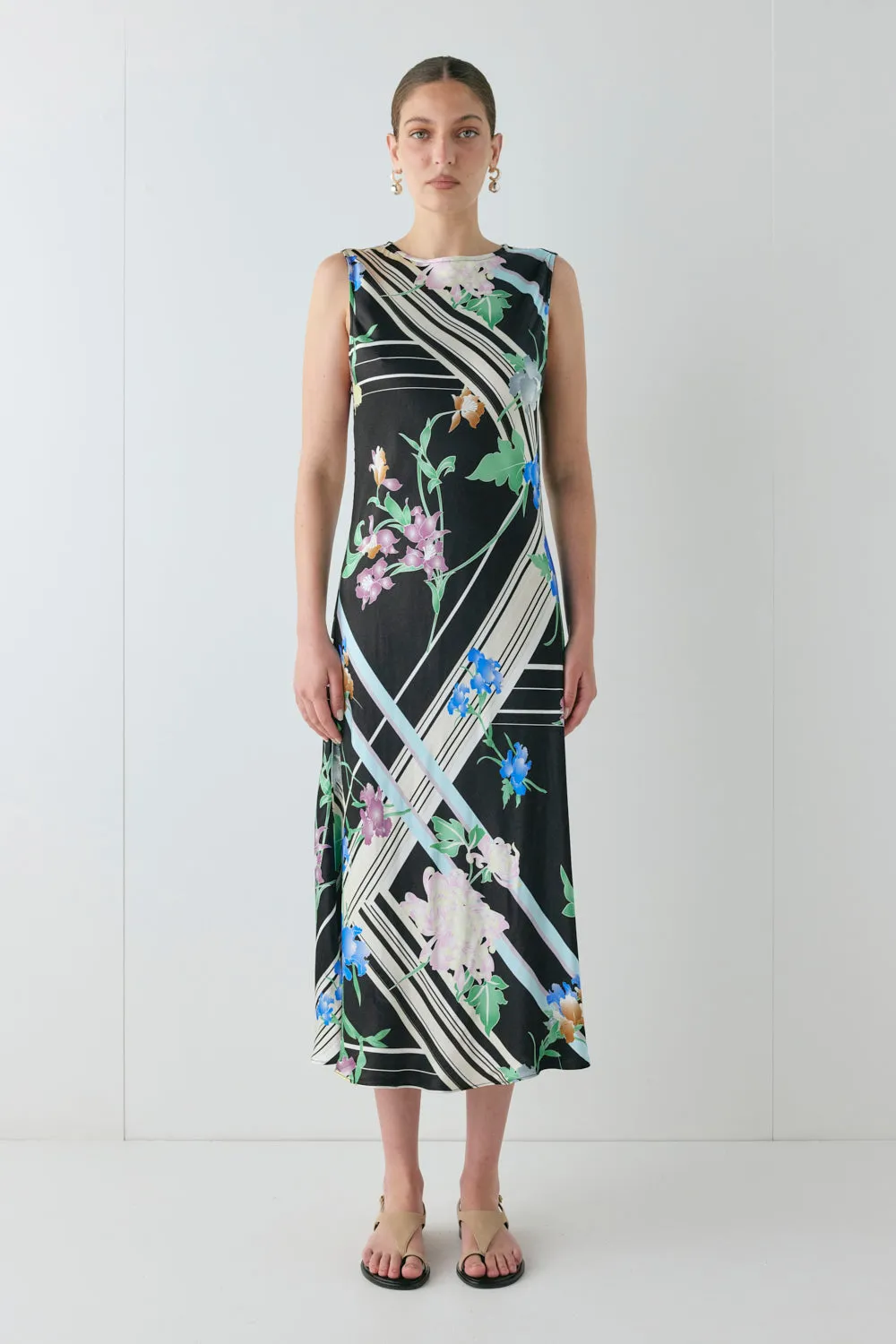 Axelle Satin Midi Dress Zari sold by Verge Girl