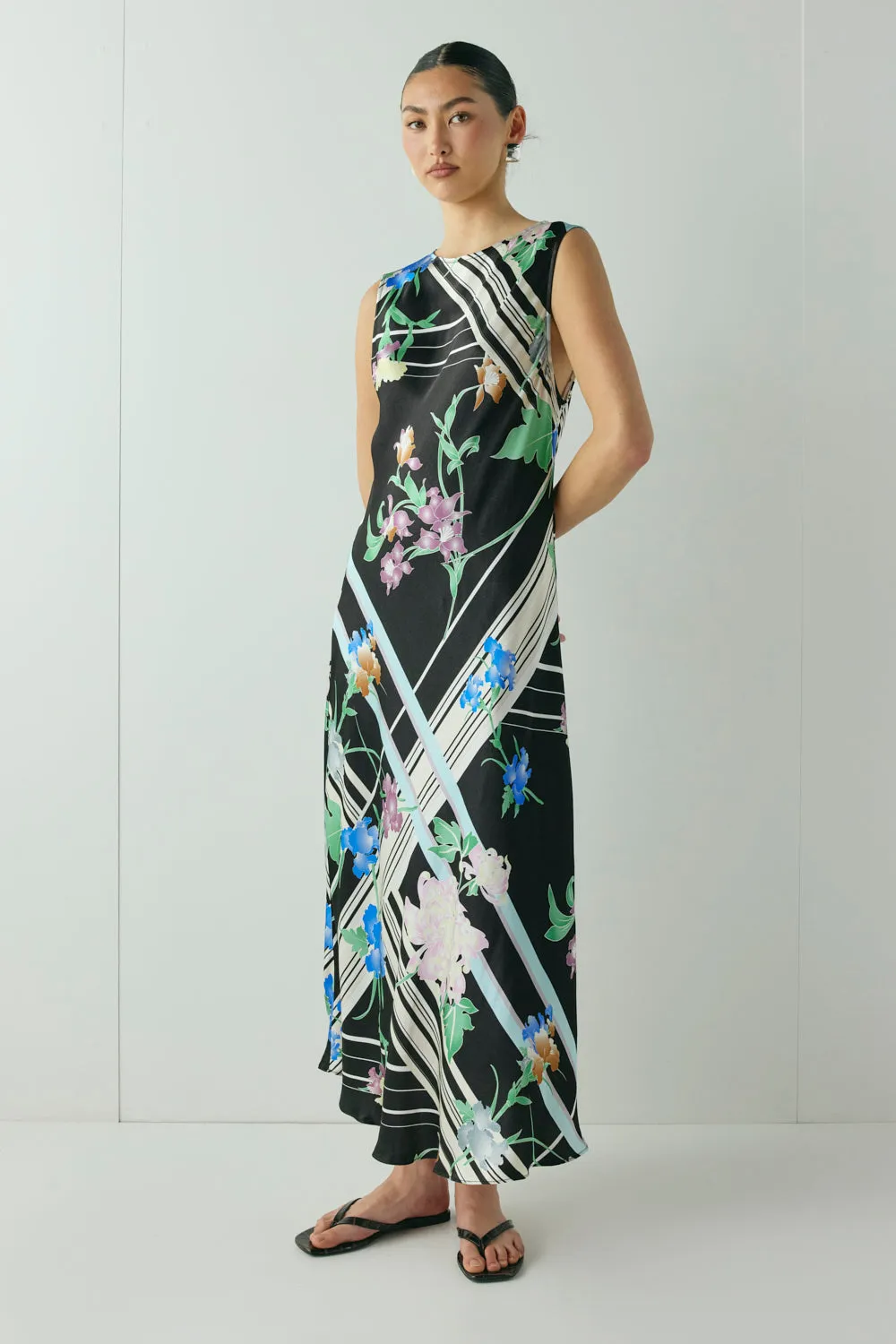 Axelle Satin Midi Dress Zari sold by Verge Girl product image thumbnail 3