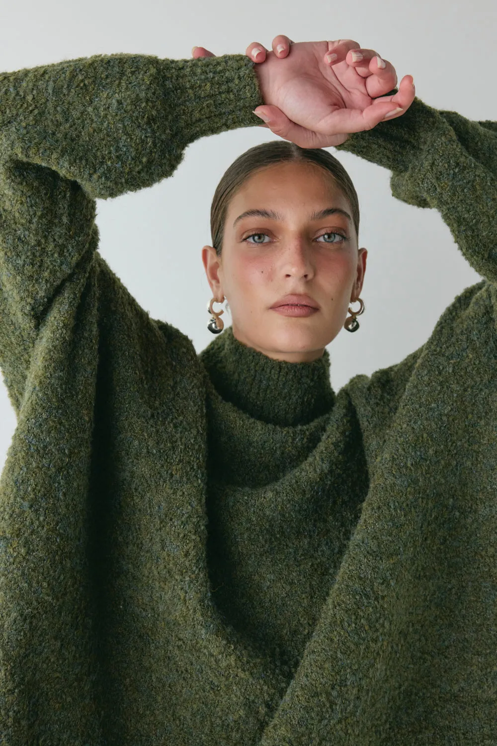 Yumi Knit Jumper Khaki sold by Verge Girl product image thumbnail 3