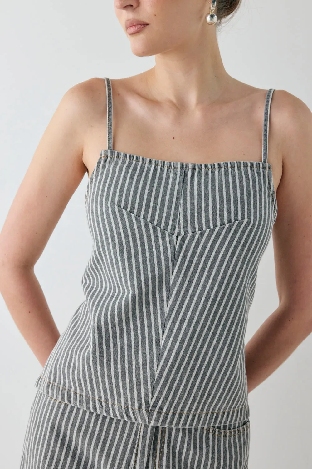 Tilda Denim Top Stripe sold by Verge Girl product image thumbnail 4
