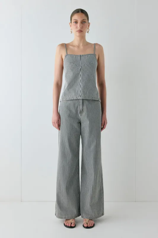 Tilda Denim Top Stripe sold by Verge Girl