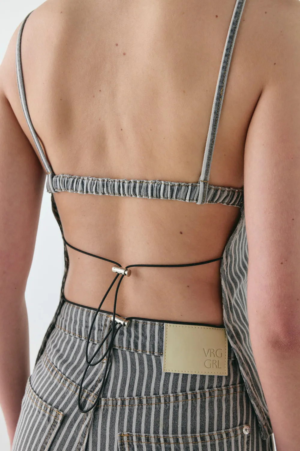 Tilda Denim Top Stripe sold by Verge Girl product image thumbnail 2