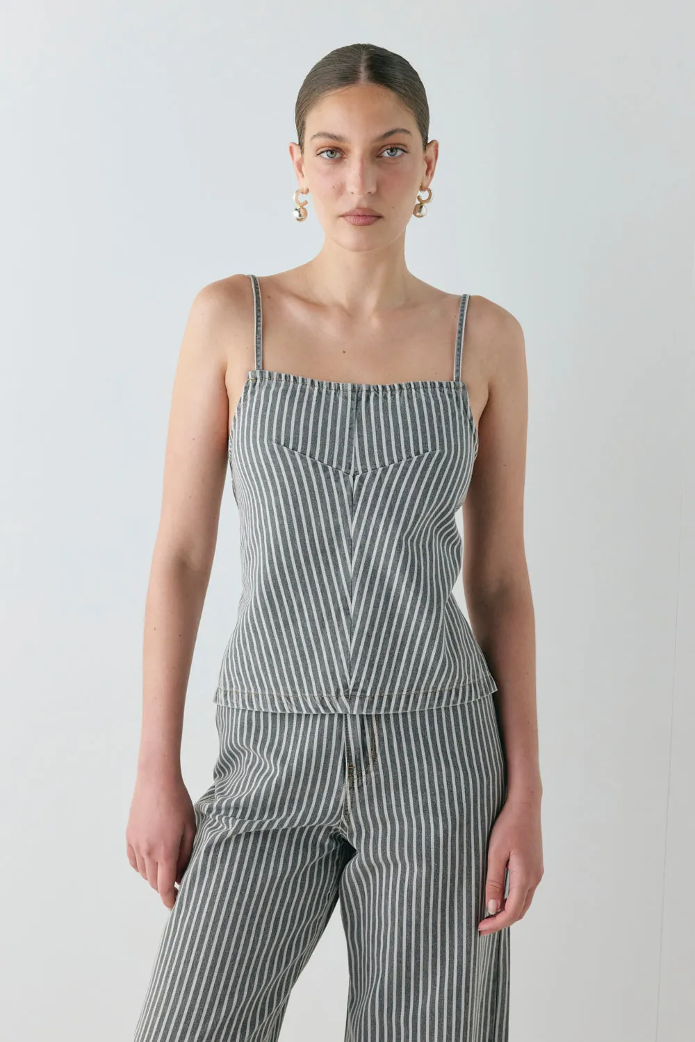 Tilda Denim Top Stripe sold by Verge Girl product image thumbnail 3
