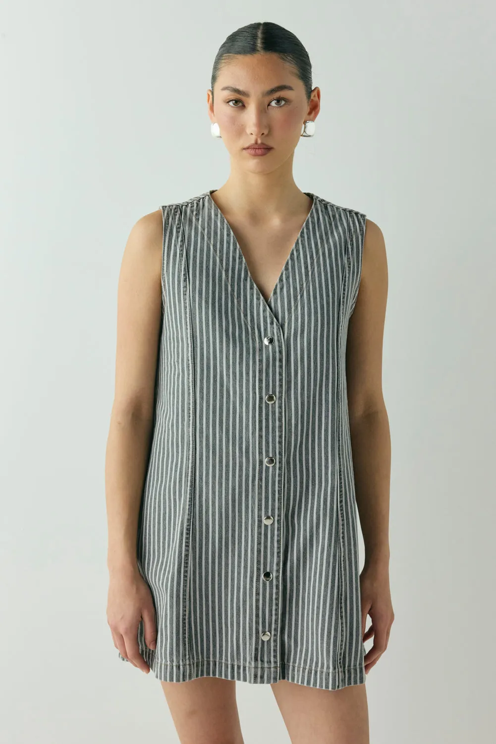 Aston Denim Mini Dress Stripe sold by Verge Girl product image thumbnail 2