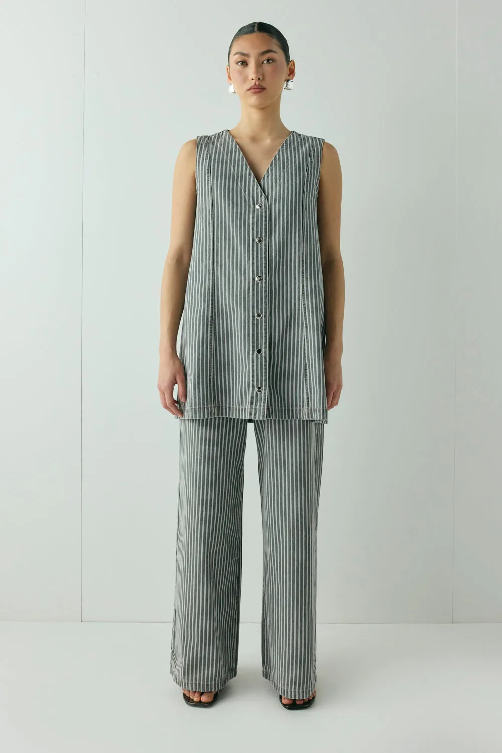 Aston High Rise Denim Jeans Stripe sold by Verge Girl product image thumbnail 4