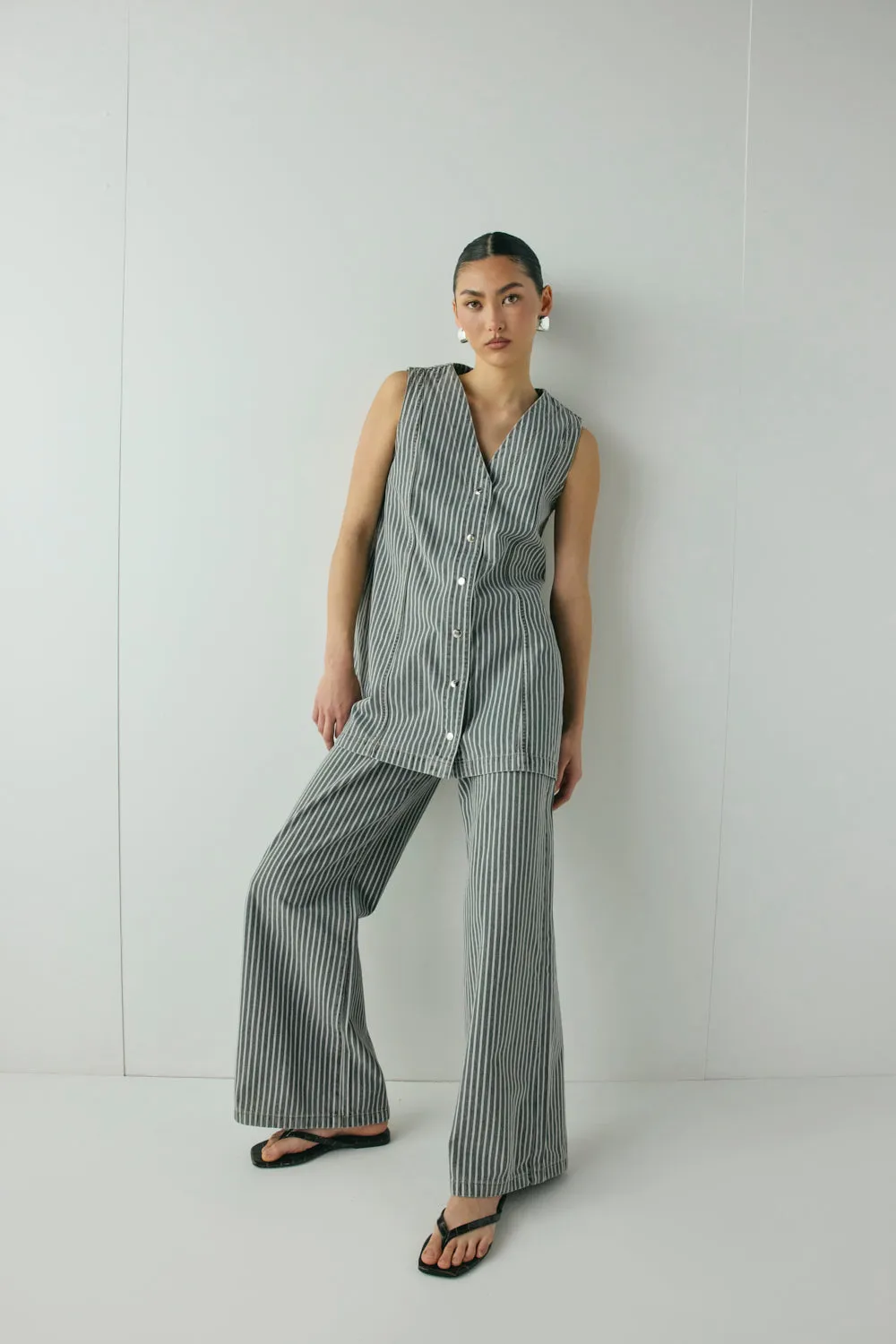 Aston High Rise Denim Jeans Stripe sold by Verge Girl product image thumbnail 3