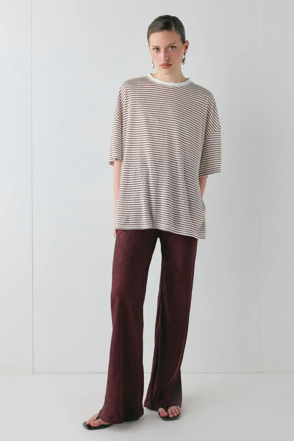 Josefin Jacquard Pants Wine sold by Verge Girl product image thumbnail 5