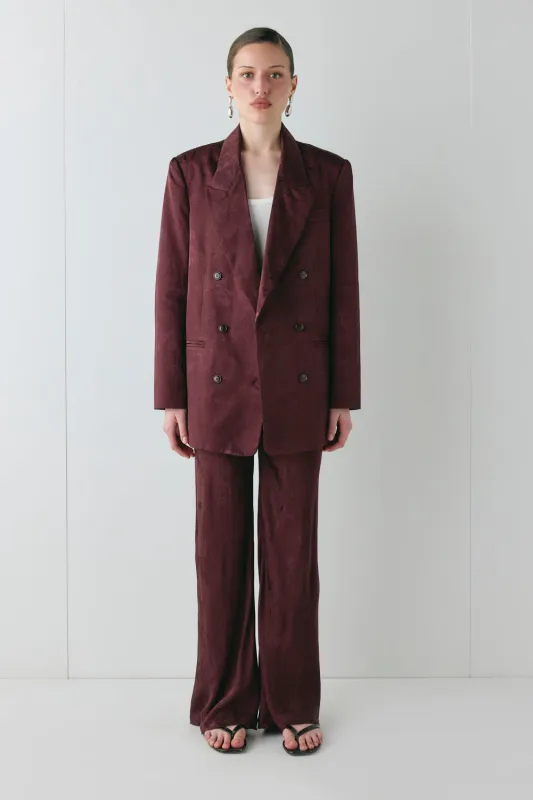 Josefin Jacquard Pants Wine sold by Verge Girl