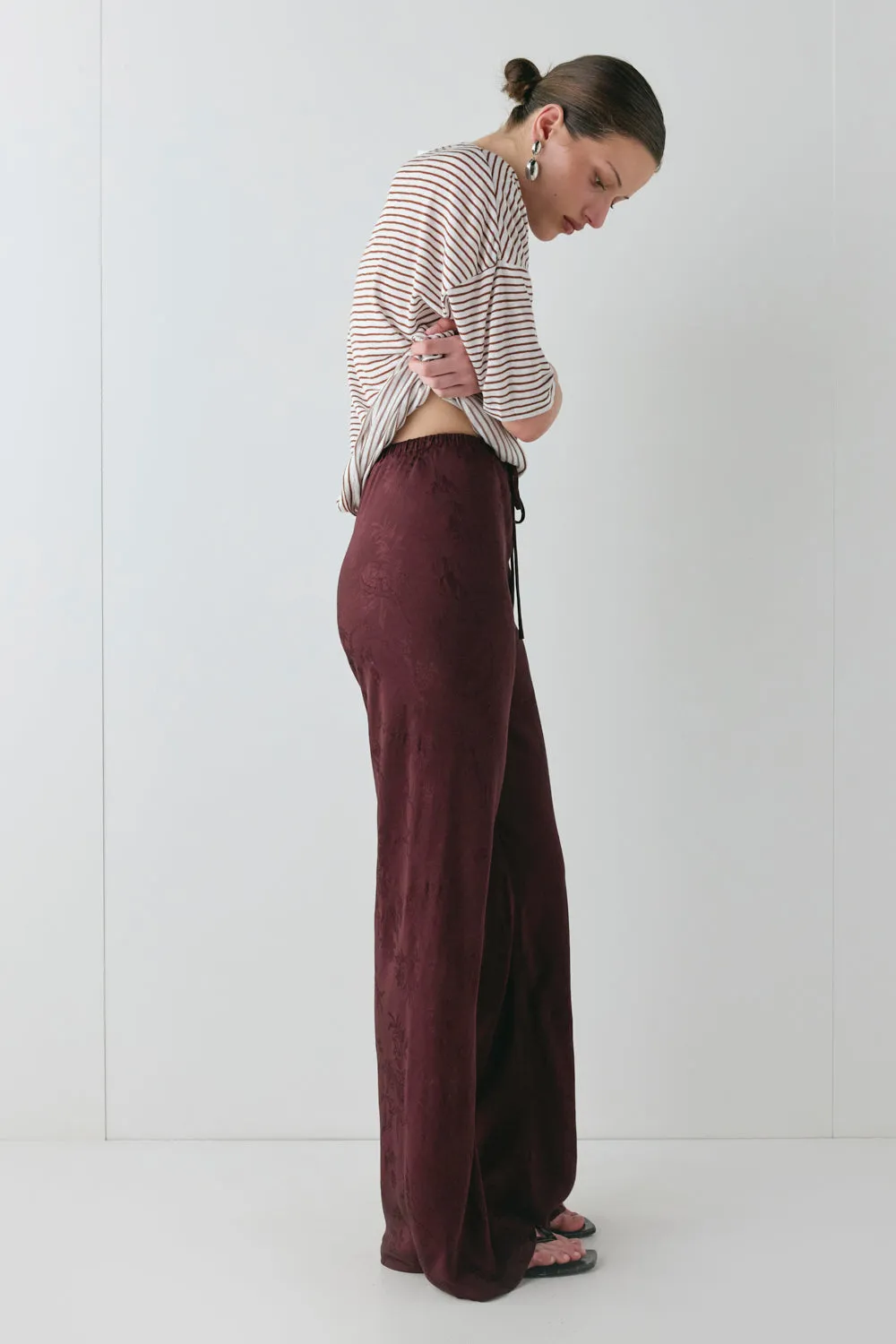Josefin Jacquard Pants Wine sold by Verge Girl product image thumbnail 4