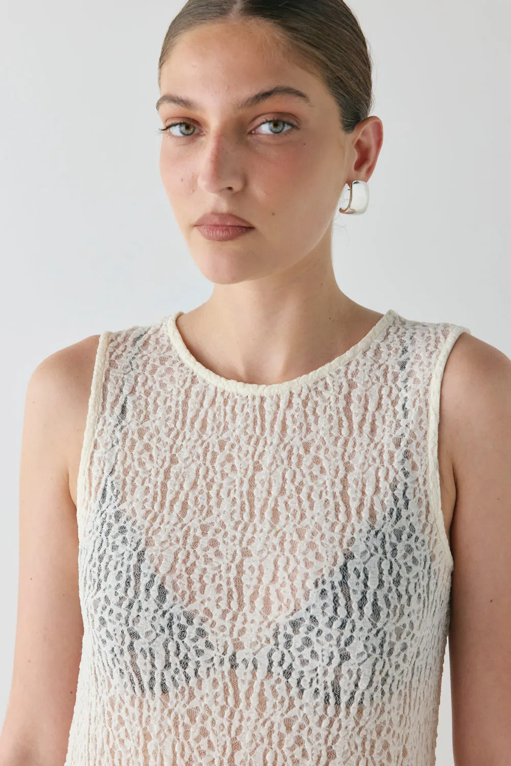 Estelle Lace Midi Dress Cream sold by Verge Girl product image thumbnail 3