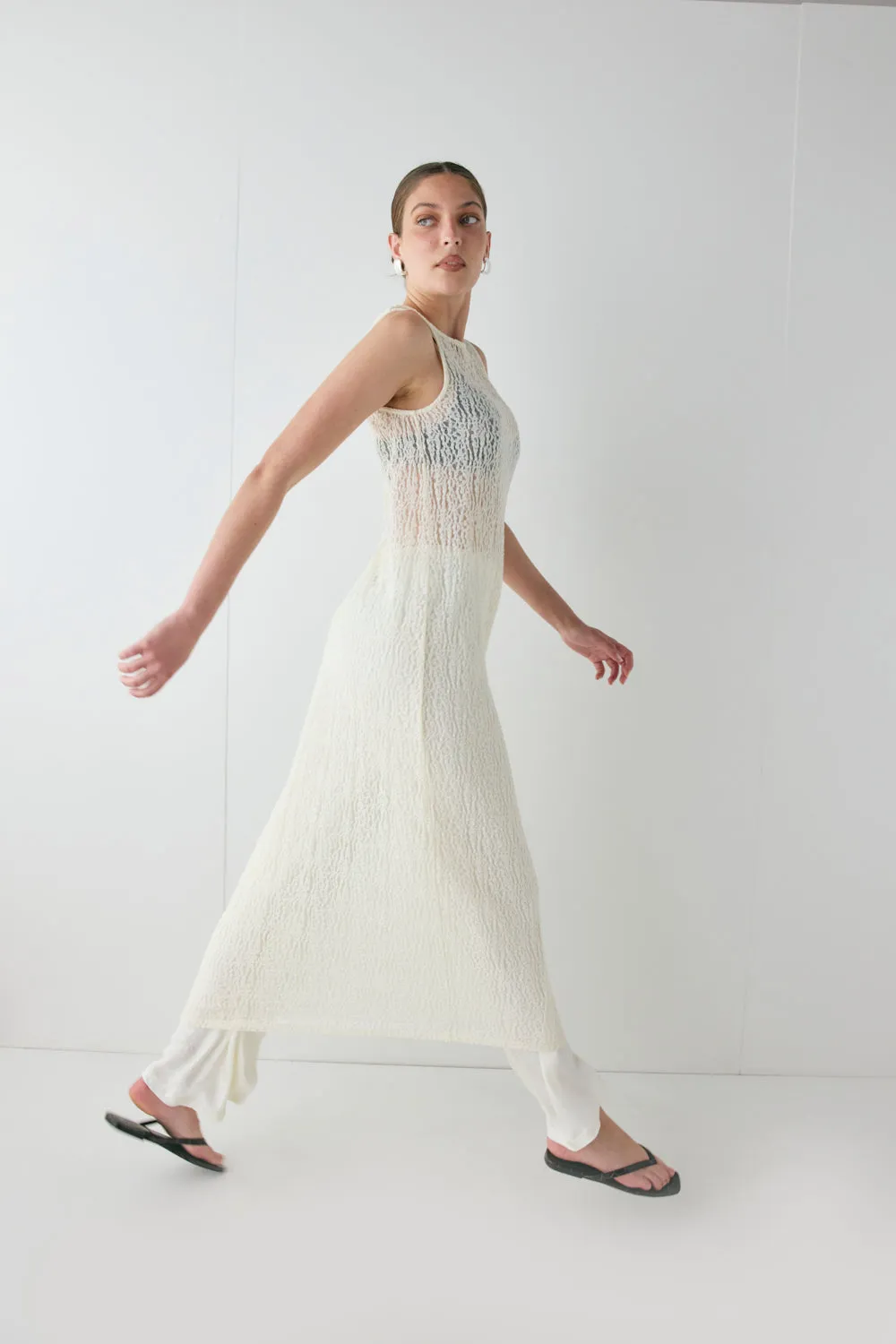 Estelle Lace Midi Dress Cream sold by Verge Girl product image thumbnail 2