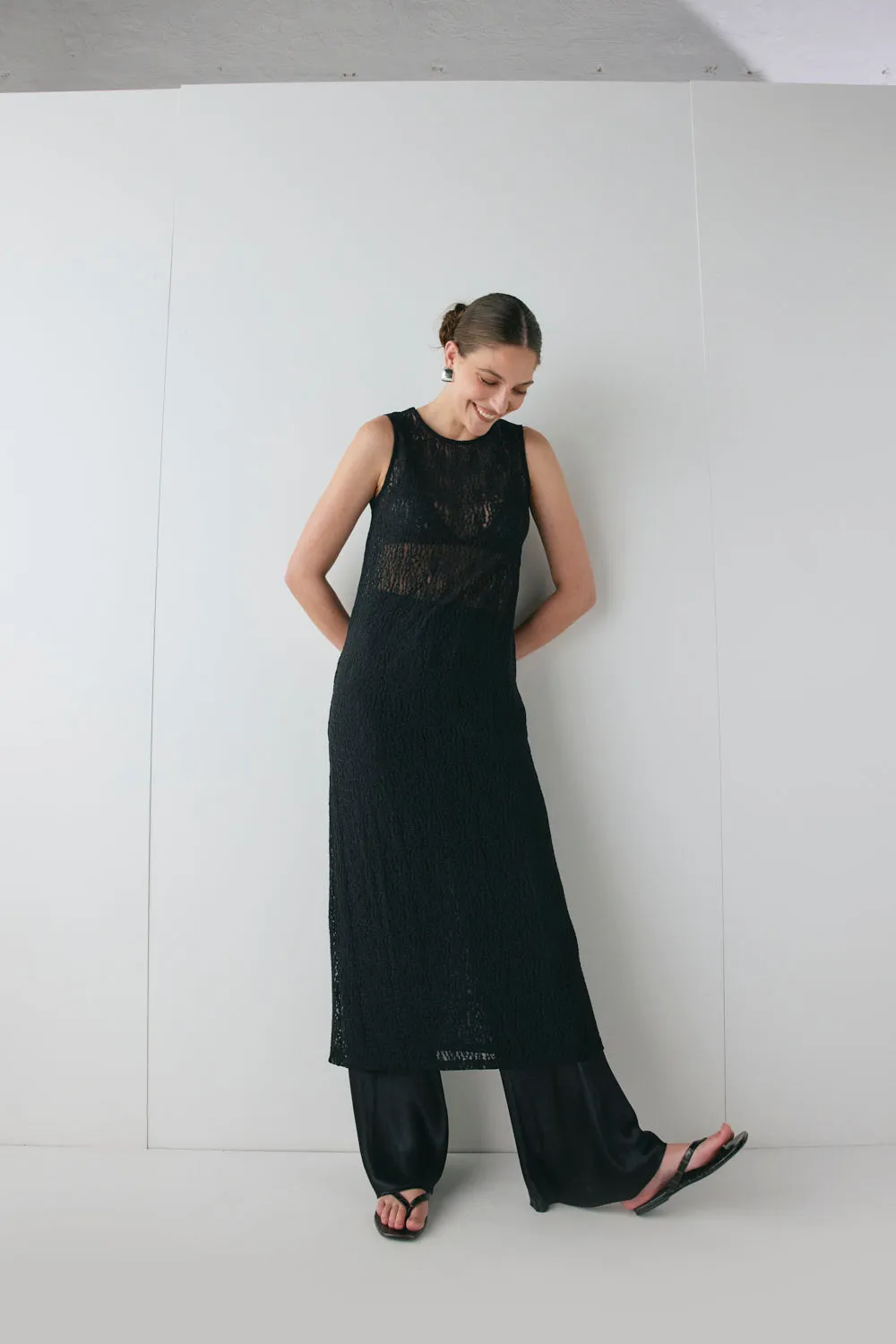 Estelle Lace Midi Dress Black sold by Verge Girl product image thumbnail 3