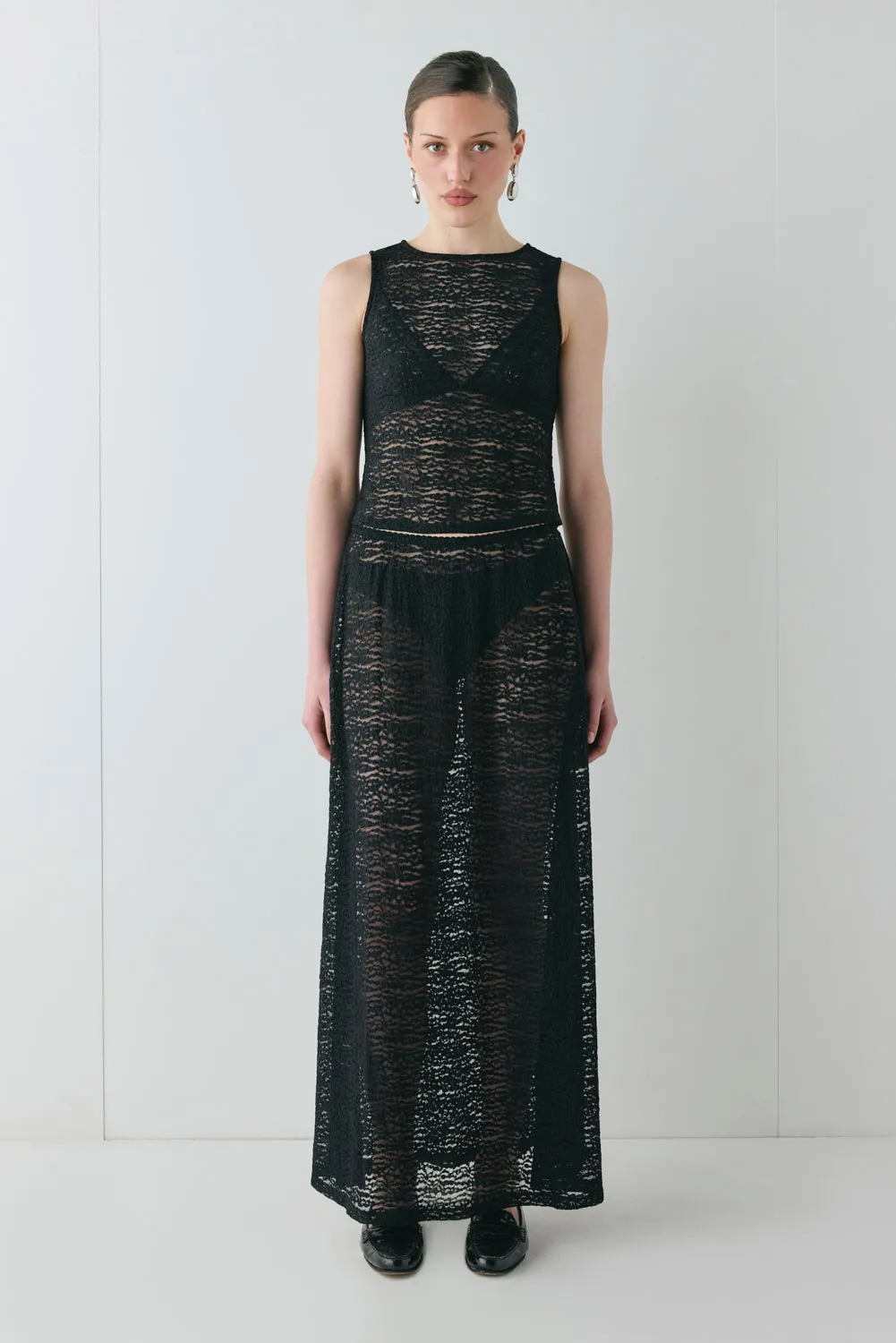 Jada Lace Maxi Skirt Black sold by Verge Girl product image thumbnail 4