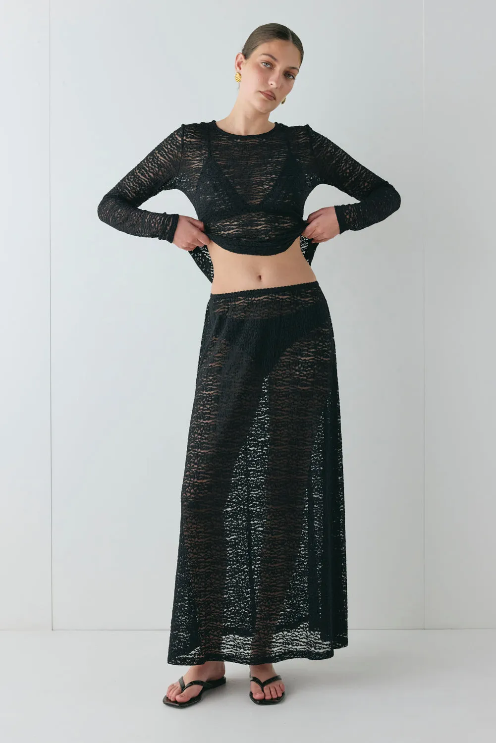 Faye Lace Top Black sold by Verge Girl product image thumbnail 2