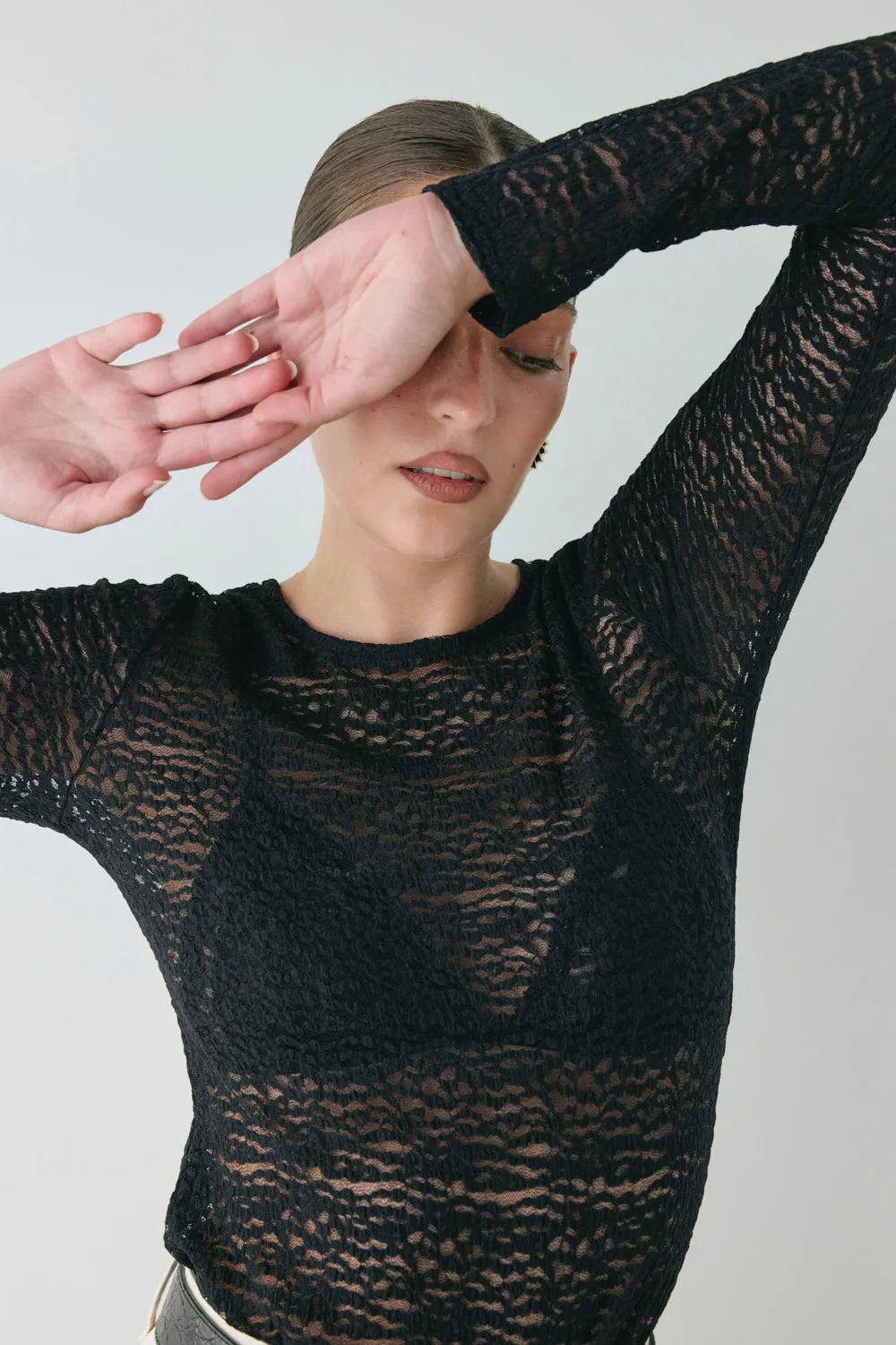 Faye Lace Top Black sold by Verge Girl product image thumbnail 3