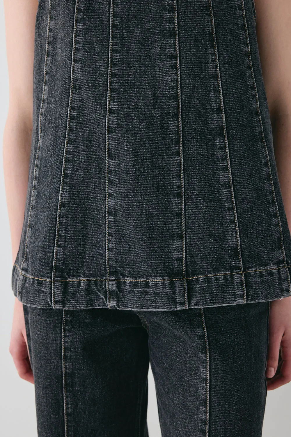 Sabina Denim Top Washed Black sold by Verge Girl product image thumbnail 5
