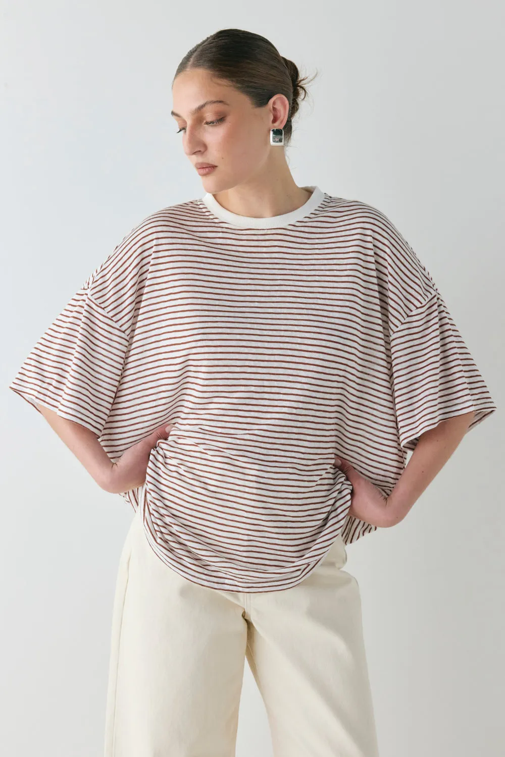 Willow Tee Brown Stripe sold by Verge Girl product image thumbnail 4