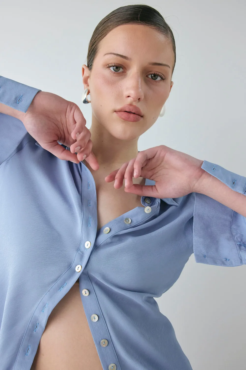 Mila Bias Shirt Sky sold by Verge Girl product image thumbnail 2