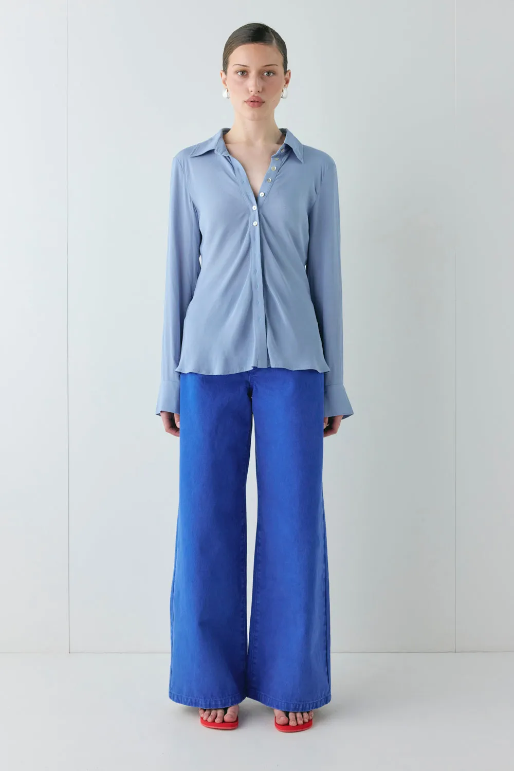 Mila Bias Shirt Sky sold by Verge Girl product image thumbnail 5