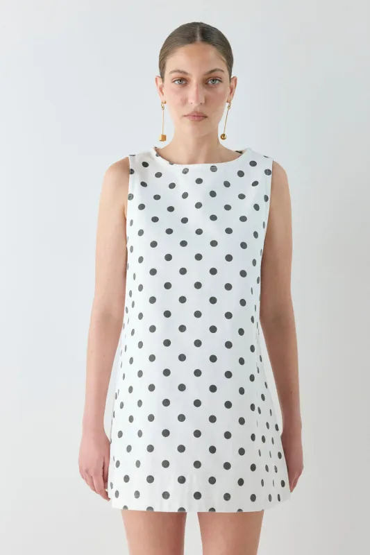 Aftersun Denim Mini Dress Polka Dot sold by Verge Girl
