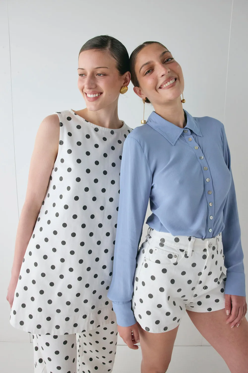 Aftersun Denim Mini Dress Polka Dot sold by Verge Girl product image thumbnail 5