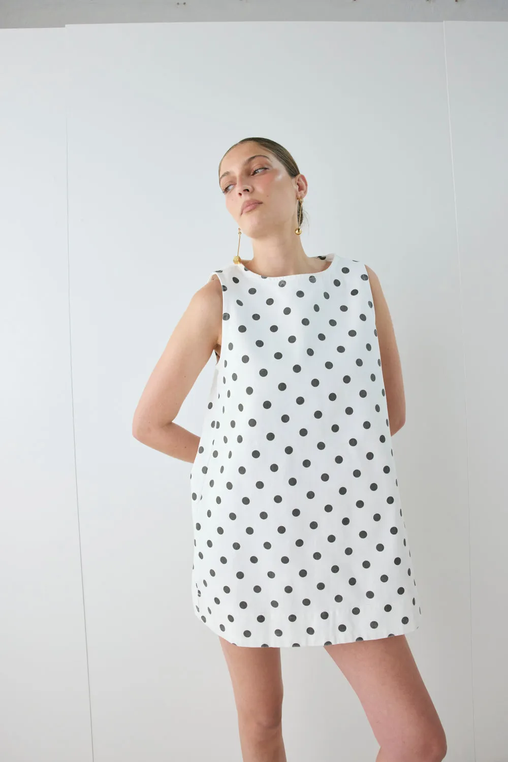 Aftersun Denim Mini Dress Polka Dot sold by Verge Girl product image thumbnail 4