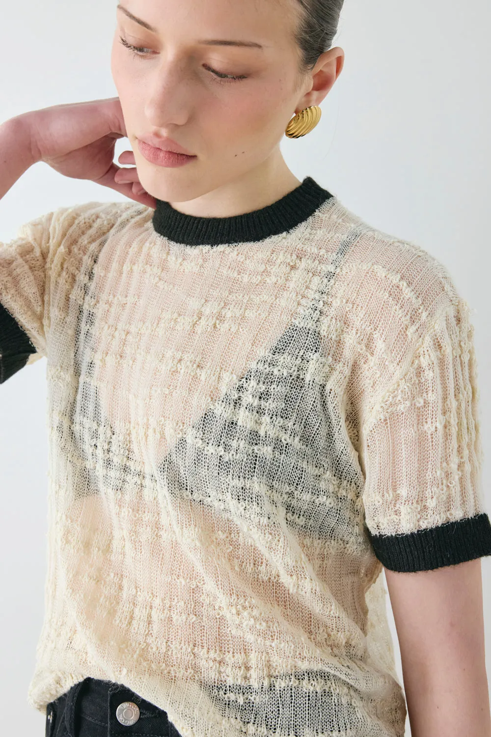 Elvi Knit Top Cream sold by Verge Girl product image thumbnail 2
