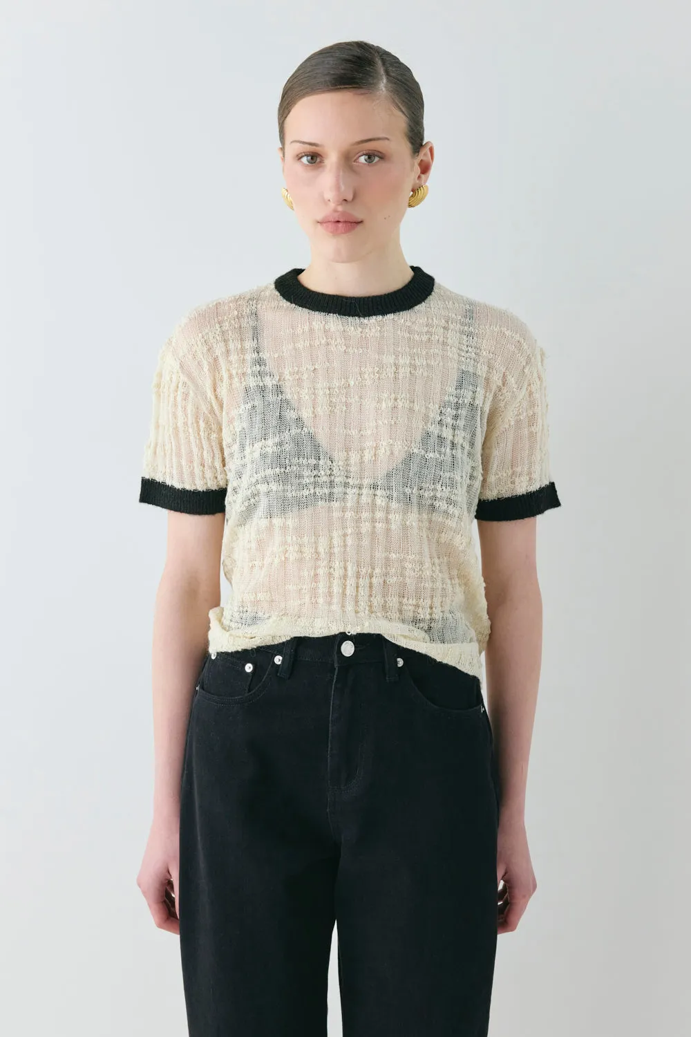 Elvi Knit Top Cream sold by Verge Girl