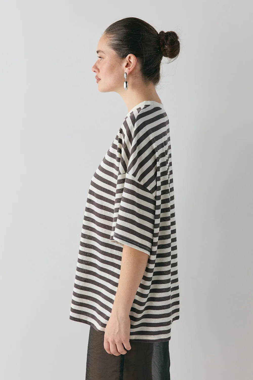 Willow Tee Charcoal Stripe sold by Verge Girl product image thumbnail 5