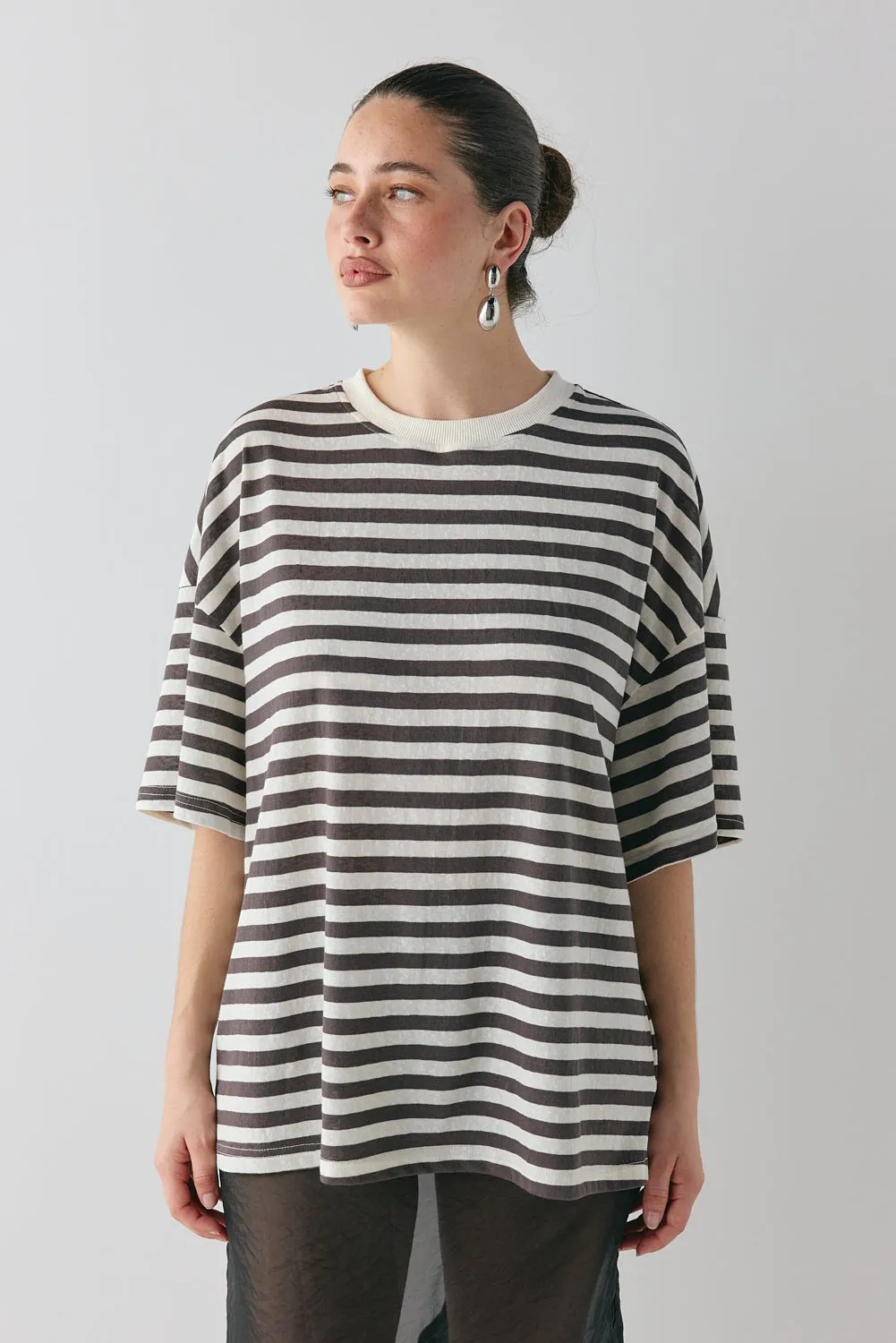 Willow Tee Charcoal Stripe sold by Verge Girl product image thumbnail 2