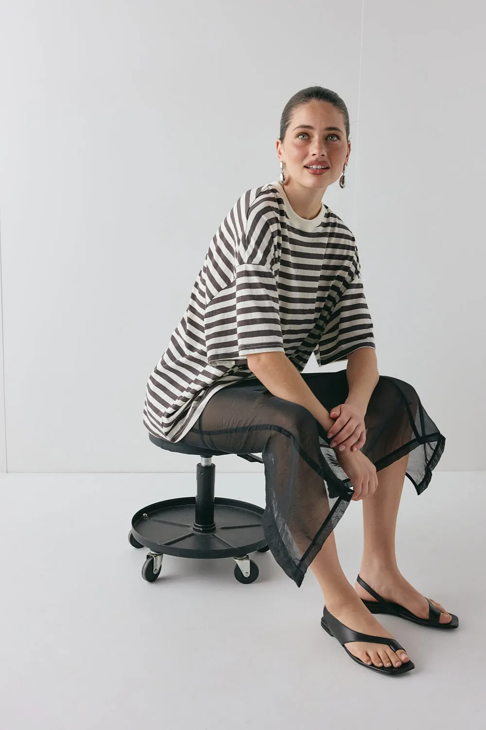 Willow Tee Charcoal Stripe sold by Verge Girl product image thumbnail 4