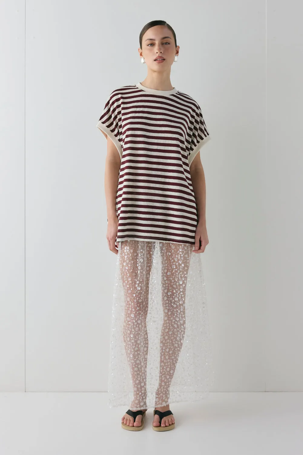 Lori Tank Wine Stripe sold by Verge Girl product image thumbnail 2