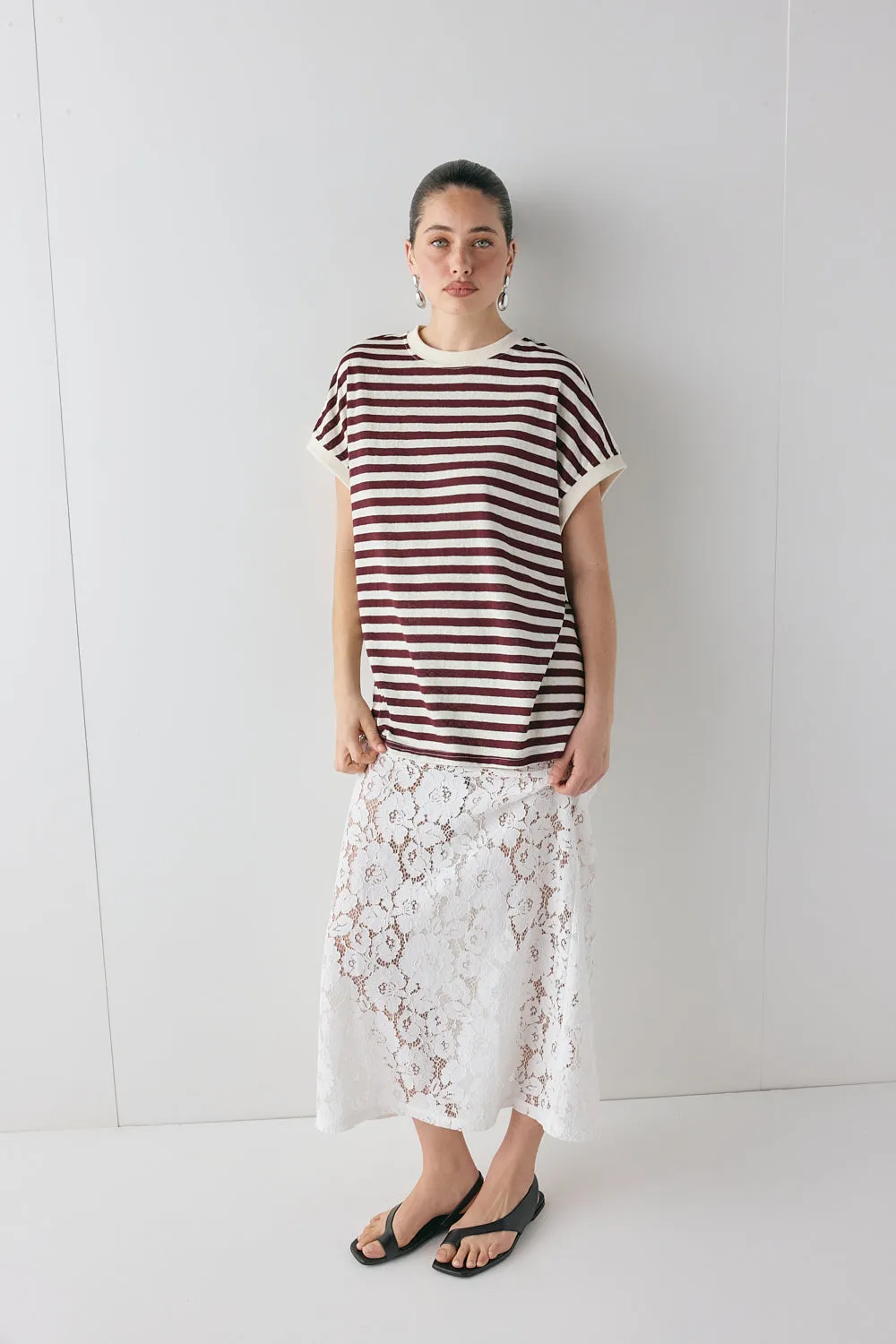 Lori Tank Wine Stripe sold by Verge Girl product image thumbnail 4