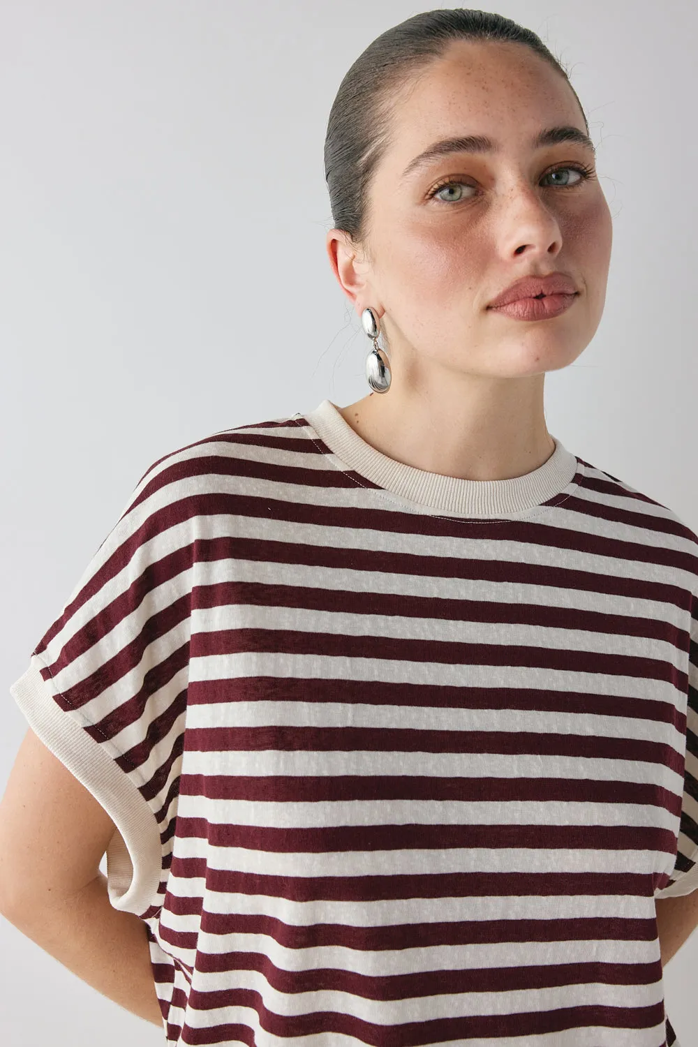 Lori Tank Wine Stripe sold by Verge Girl product image thumbnail 3