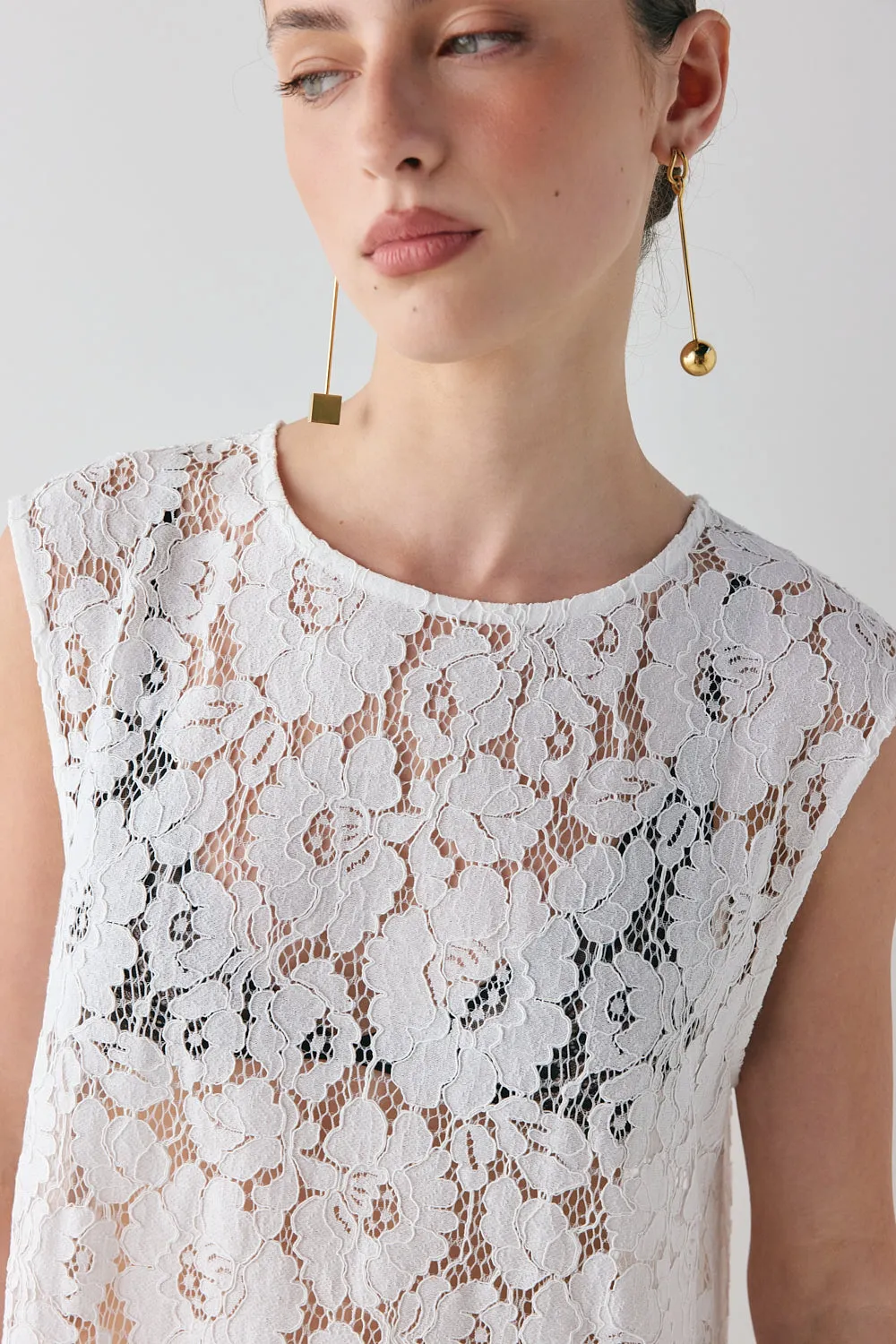 Maya Lace Midi Dress White sold by Verge Girl product image thumbnail 3