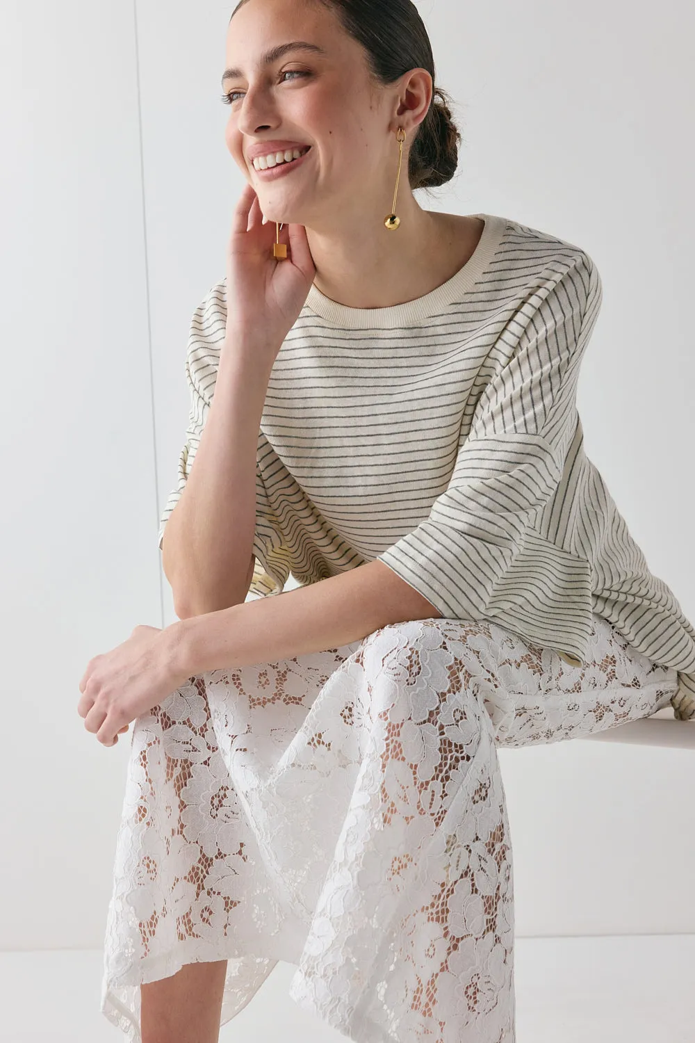 Devyn Lace Midi Skirt White sold by Verge Girl product image thumbnail 4