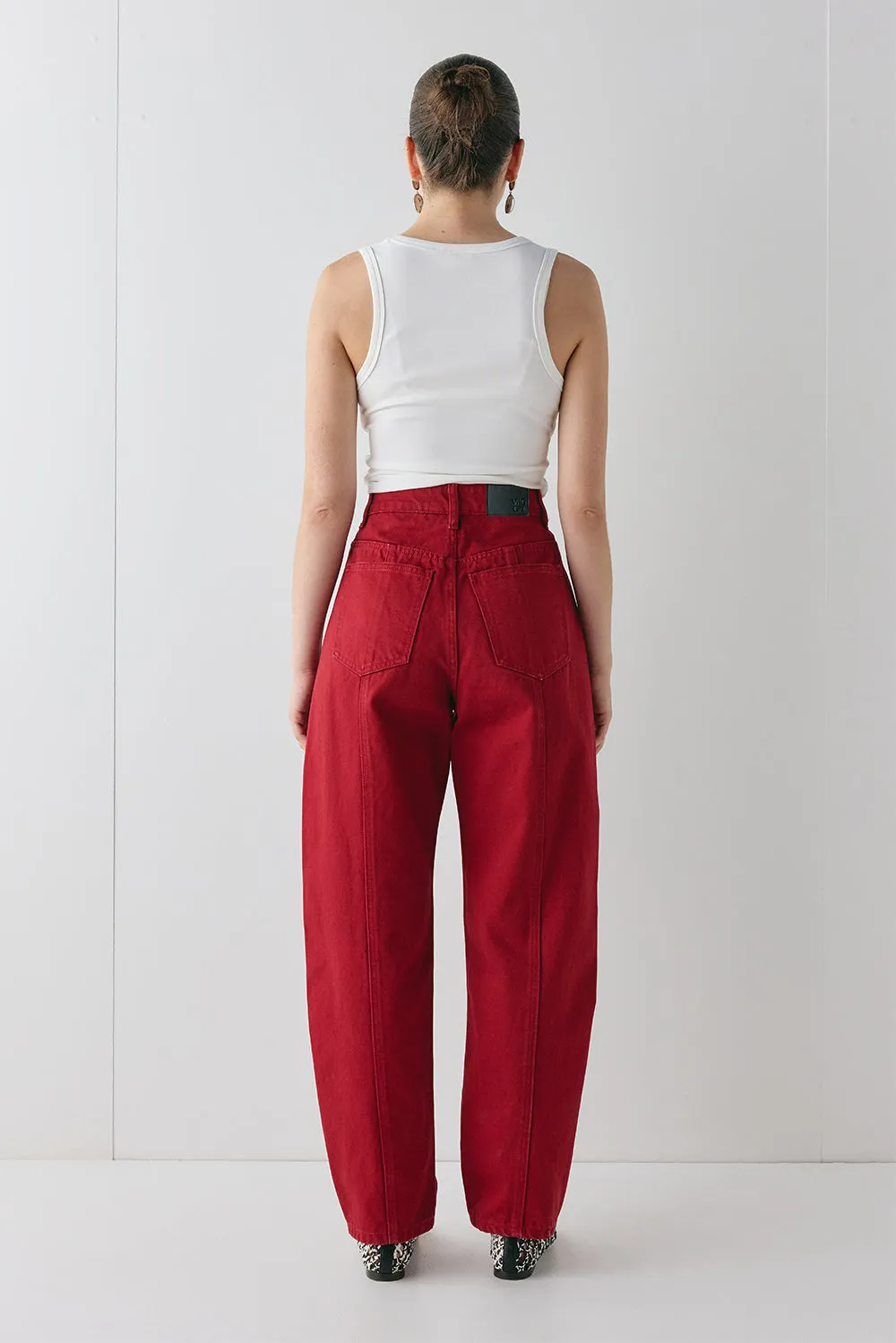 Lex Barrel Jeans Red sold by Verge Girl product image thumbnail 5