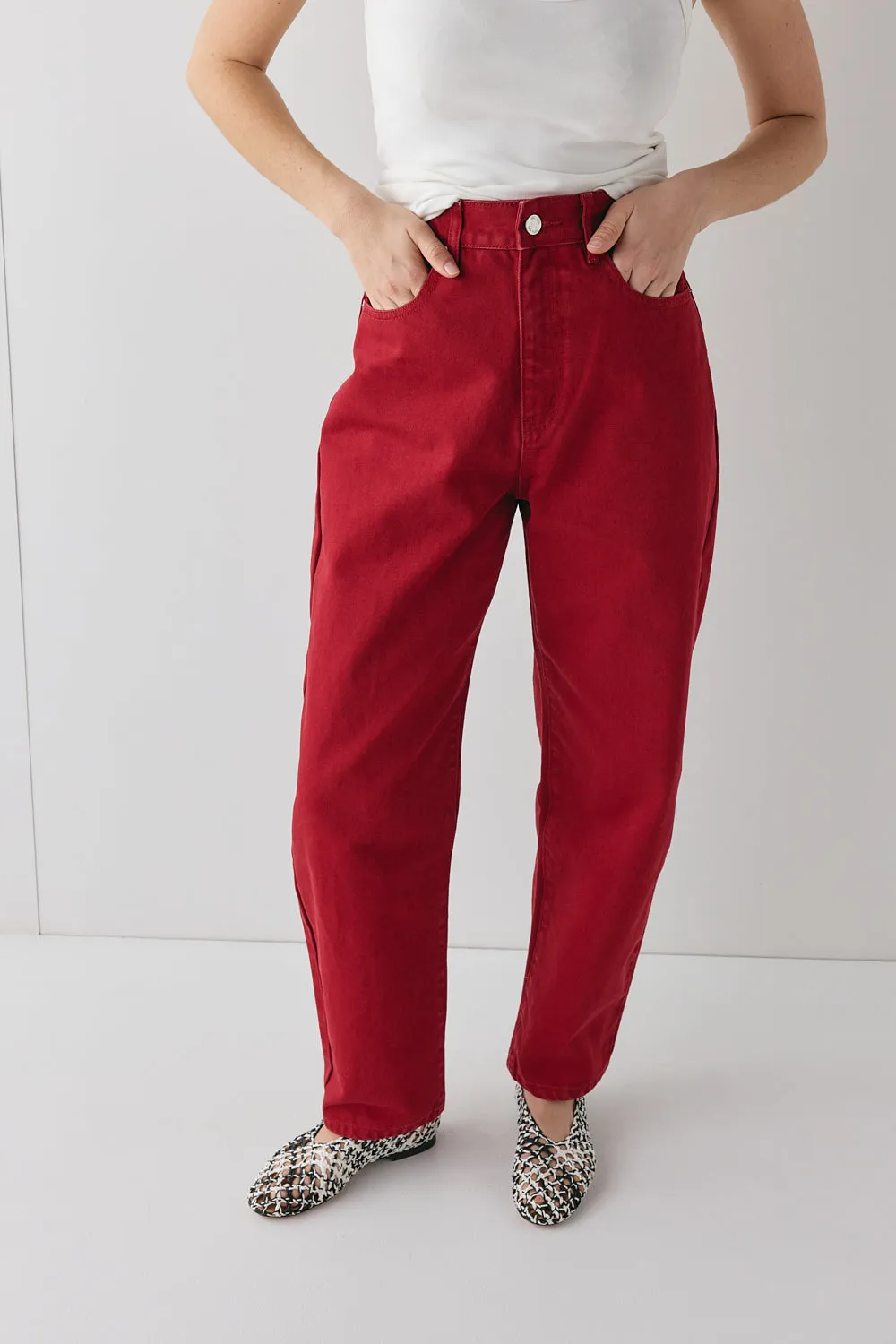 Lex Barrel Jeans Red sold by Verge Girl product image thumbnail 2