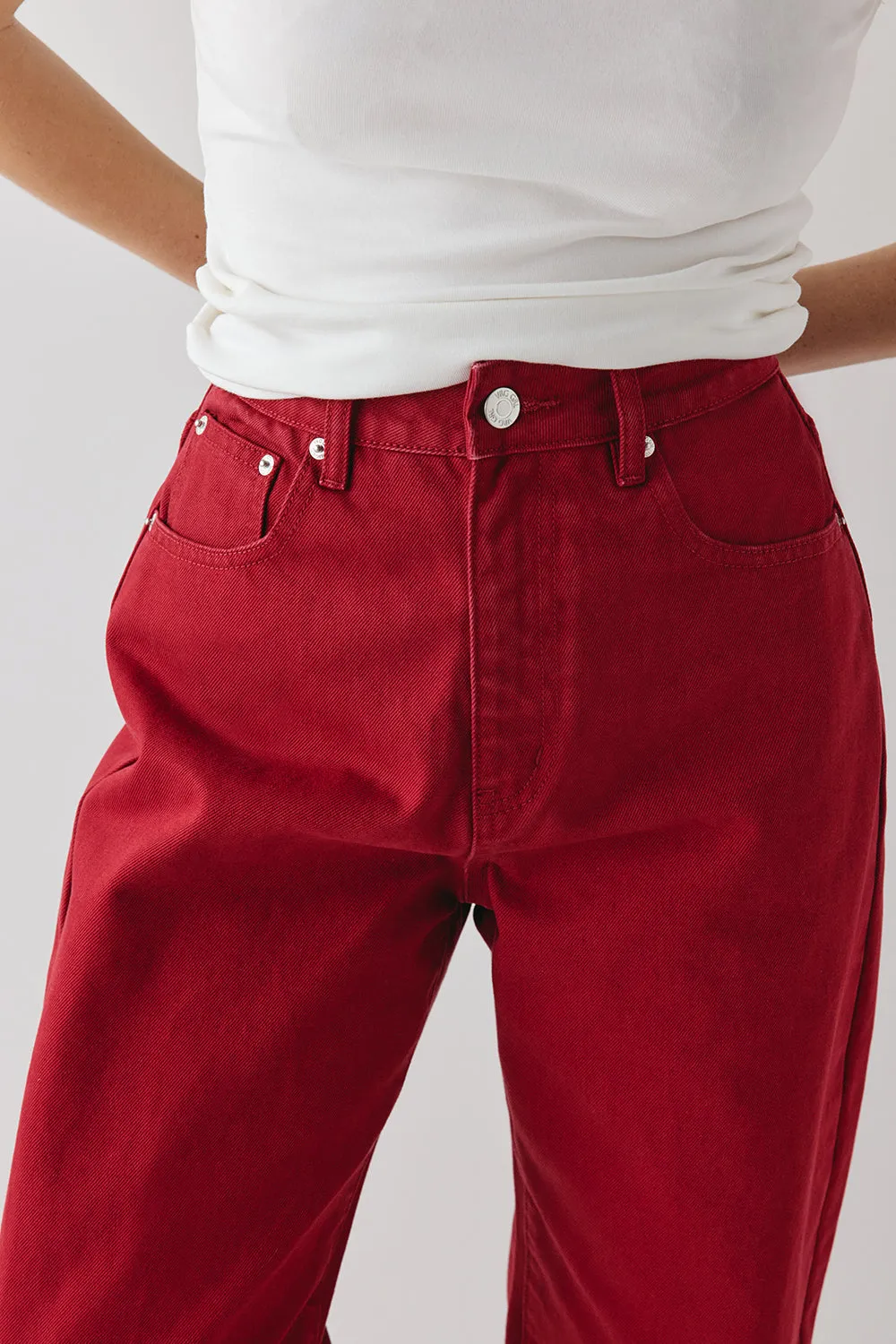 Lex Barrel Jeans Red sold by Verge Girl product image thumbnail 4