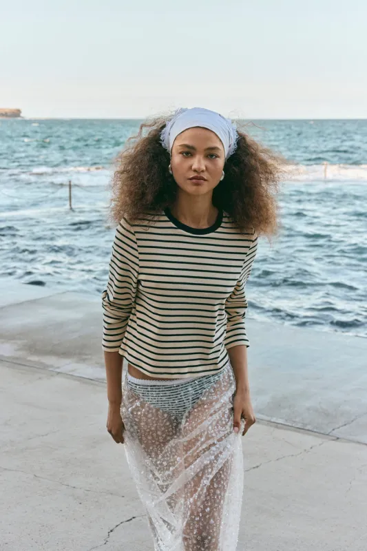 Max Top Black Stripe sold by Verge Girl